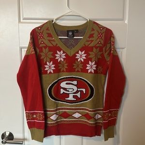 Women’s - size S - v neck San Francisco 49ers fair isle sweater